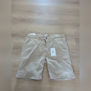 NWT (118$) EDWIN endurance mason short slim chino in beige SZ 36 Classic Golf